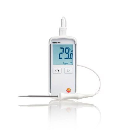 TESTO - Digital Food Thermometer (108) +Free Calibration Certificate (T/T/DTH/TES/300/001)