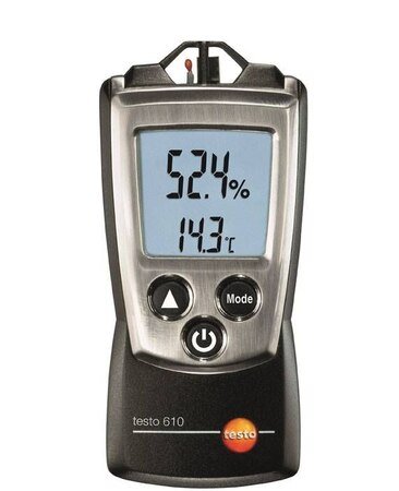 TESTO - Pocket Hygrometer ( -10 °C TO 50 °C,0 TO100% RH) (610)+Free Calibration Certificate