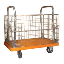 Plastic Platform + M.S. Basket Trolley 300 KG