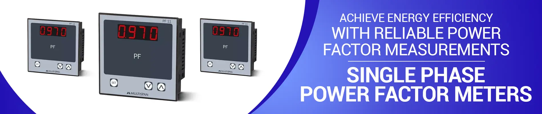 Single Phase Power Factor Meter banner