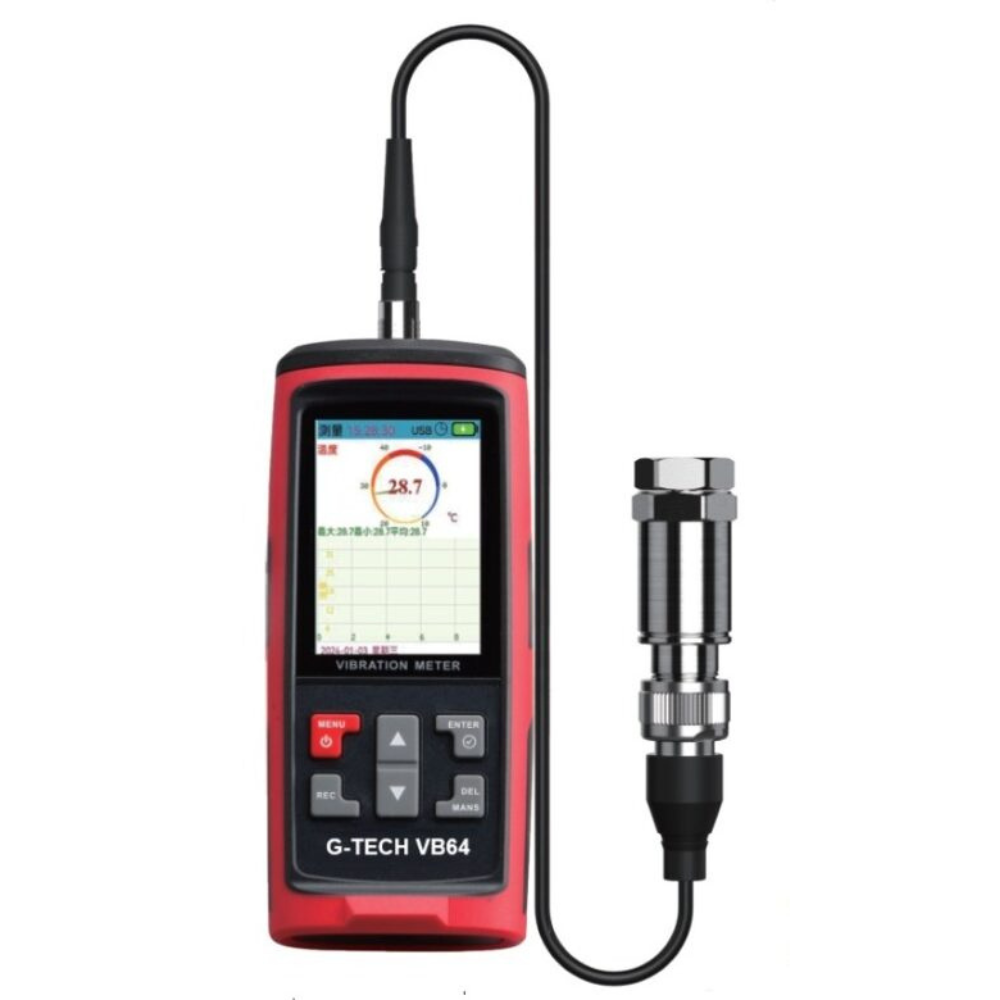 G-TECH Vibration Meter | Industrial Analyzer With USB & Rechargeable Battery (VB64)