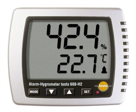 Testo- Hygrometer with Display Alarm (608-H2)+Free Calibration Certificate