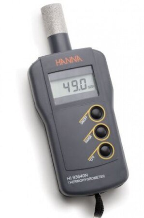 HANNA- Compact Thermohygrometer  With Built In Sensor  (HI93640) + Free Calibration Certificate (001)