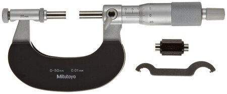 MITUTOYO - Adjustable Outside Micrometer (0 - 50 MM) (104-171)