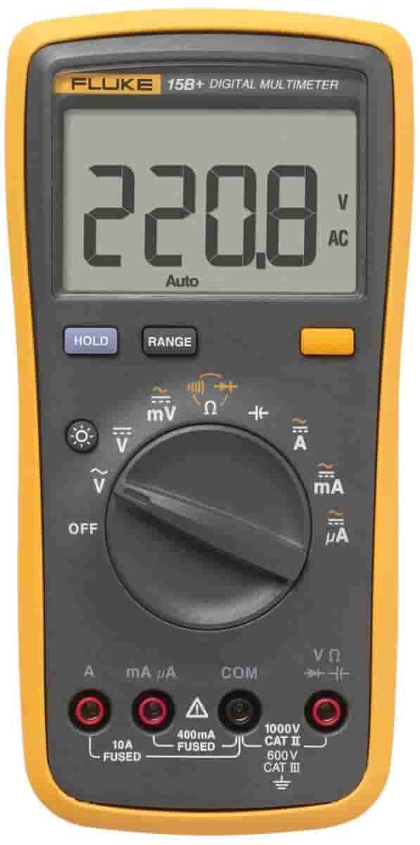 Fluke - Digital multimeter (1000V AC/DC) (Fluke 15B+)+Free Calibration Certificate