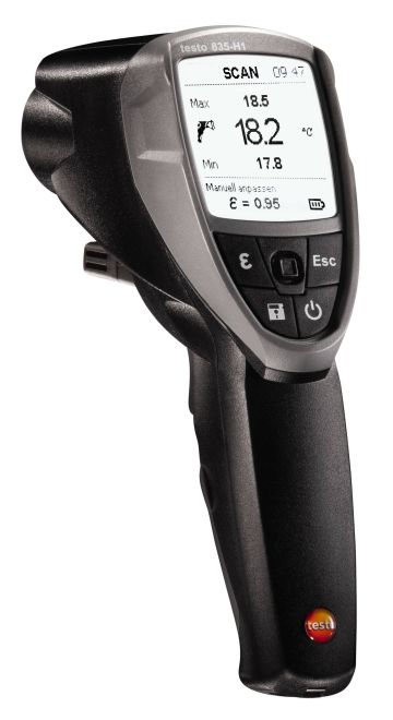 TESTO- INFRARED THERMOMETER WITH SURFACE MOISTURE MEASUREMENT  (835-H1)