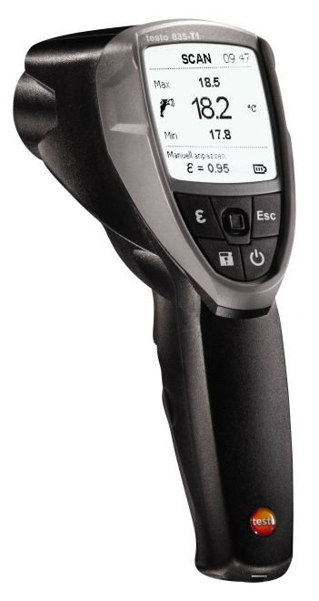 TESTO- INFRARED TEMPERATURE GUN (-30°C TO 600 °C ) (835-T1) +FREE CALIBRATION CERTIFICATE