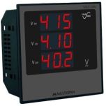 MULTISPAN- THREE PHASE VOLT METER (VOLT-19N) + FREE CAL.CERTIFICATE (001)