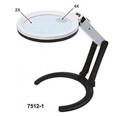 INSIZE- Three Way Magnifier With Illumination (4X) (7512-1)+Free Calibration Certificate  